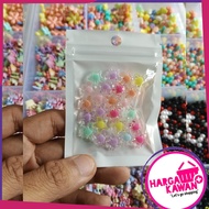 Manik manik mote Bentuk Bintang Warna pastel Bening Ukuran 8mm