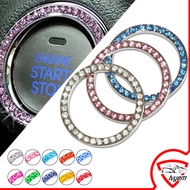 4CM/1.57IN Car Start Switch Button Decorative Ring Artificial Bling Diamond Rhinestone Ring Circle T