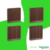 Schneider AvatarOn 1 gang/ 2 gang/ 3 gang / 4 gang (1 way & 2 way), Dark Wood