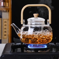 1000ml Wooden Hand Heat Resistant Glass Teapot Can Be Heated On Infrared Stove Gas Stove