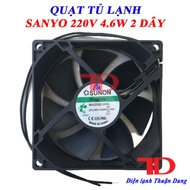 Quạt tủ lạnh SANYO 9x9 cm 220V 4.6W 2 dây