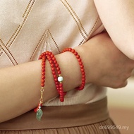 5mm Round Beads Persimmon Red Southern Red Tassin Southern Red Agate Female Multi-Circle Necklace Mu