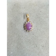 American star stone pendant 1.5 grams light gold