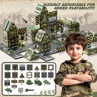 7.5CM Army Magnetic Tiles Puzzle Toy Set Military Magnetic Tiles Toys Building Blocks Kids Gift