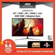 AOC G4309VXD 43" 4K HDR1000 144Hz VA Panel Display HDR 1000 HDMI 2.1 Gaming Monitor