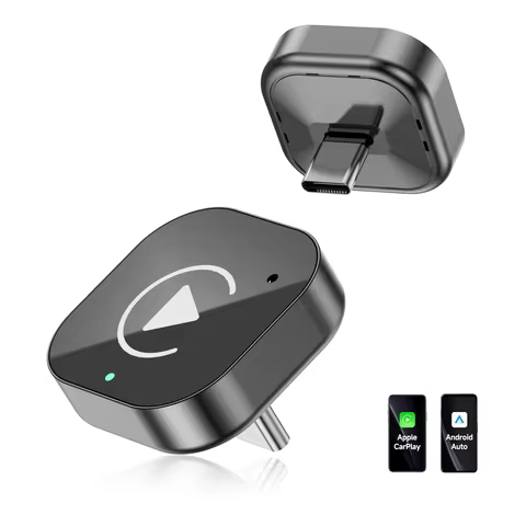 (Type-C)2 in 1 carplay Dongle,Wireless CarPlay Apapter USB C / Android Auto USB C For Converts Wired