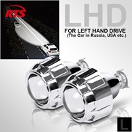 【Ready Stock】2.5 Inch Universal Bi Xenon HID Projector Lens Silver Black Shroud H1 Xenon LED Bulb H4 H7 Motorcycle Car Headlight