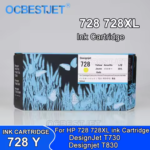 300ml For HP 728 728XL Compatible Ink Cartridge For HP DesignJet T730 T830 With Full Ink F9J68A F9J6