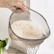 Rice Washing Basket Strainer Colander With Handle Durable For Veggies Fruits Grains S0w8