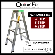 QuickFix SUMO KING Aluminium Double Side Ladder Tangga 4 / 5 / 6 Step High Quality Single Sided Heavy Duty