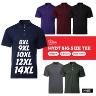 HYDT 8XL 9XL 10XL 12XL 14XL Plus Size Polo T Shirt Microfiber Jersi Baju Kosong Lelaki Big Size Tshi