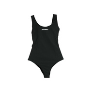 European Direct Mail Jil Sander Jil Sander Ladies Black Logo Sleeveless u-Neck One-Piece Swimsuit Si