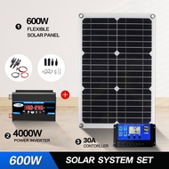 12V to 110V/220V Solar Panel System 12V Solar Panel Battery Charge Controller 4000W Solar Inverter K