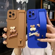 Case For OPPO Reno 10 8Z 8 8T 7 7Z 5F 4F 6Z 5Z 4Z 5G 5 6 4 Pro SE 3 2 Z 2Z 2F Luxury 3D Cartoon Cute Love Wrist Strap Bracket Cases Covers Cover Shell Soft Mobile Phone Case