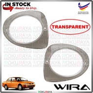 Proton Wira Silver Transparent See Through Jernih Spot Light Spotlight Fog Lamp Cover Original Bumpe