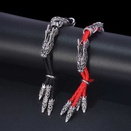 Red String Dragon Bracelet Men's Jewelry Dragon Head Bracelet