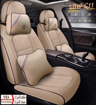 Trọn bộ bọc ghế ô tô hàng 9D da cao cấp + kèm 2 gối tựa đầu 2 gối tựa lưng