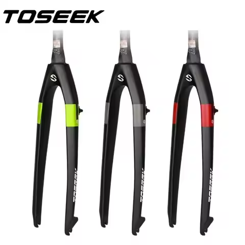 TOSEEK Matte Carbon Fiber Fork Mountain Bike Fork MTB Bicycle Parts 26er 27.5er 29er Tapered Fork QR