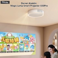 Darren Aladdin Lamp X30 Pro Dalen Aladdin Magic Lamp Smart Projector X30Pro Projector + Sound + Eye Lamp flush-mounted ceiling lamp Ultra-High Definition Mobile Phone Projection Screen Bedroom remote control Projection Projector Gift LED night light