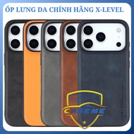 Leather case for iPhone 17, iPhone Air, iPhone 17 Pro, iPhone 17 Pro Max X-Level brand - 1.5mm thin,