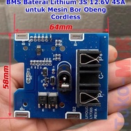new BMS 3S 45A 12.6V Baterai Li-ion Lithium Mesin Bor Obeng Cordless