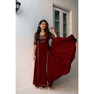 Adorable Heavy Faux Georgette Sequence Gown For Women
