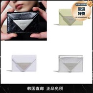 韓國直郵fennec漆皮經典三角牌可攜式卡包迷你時尚零錢包證件包