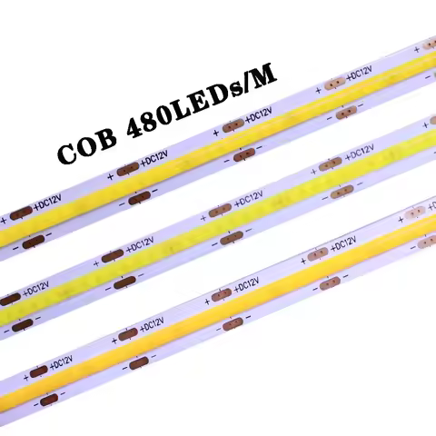 5m COB FCOB Led Strip Light 480leds/m 320LEDs Flexible Led Lighting Tape Warm Neutura white ldimmabl