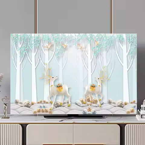 TV Cover Dust Cover Cover Towel 43 Inch 55 Inch 65 Inch 70 Inch 75 inch Household Hanging LCD TV Dus