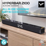 Vinnfier VF HYPERBAR 2100 All-in-One Soundbar with Clock Display MAX 80W Bluetooth, USB Drive, HDMI 
