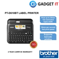 BROTHER PT-D610BT PORTABLE HANDHELD P-TOUCH LABELING MACHINE PC LINK BLUETOOTH (PTD610 / PTD610BT) -