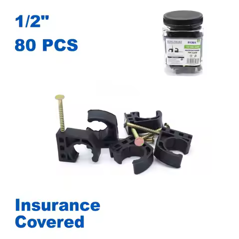 KING SMART 1/2" Half Clamp J-Hook with Nail; 80 Pcs/Case; 81301