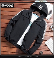 VUUG Áo Khoác Bomber Kẻ Sọc Thường Ngày Cho Nam Áo Hoodie Xu Hướng Mới 2022 Áo Khoác Đường Phố Cổ Bó