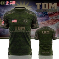 2022 Baju Lelaki T Shirt Microf-iber Murah TDM TENTERA DARAT MALAYSIA (SLIM-FIT)
