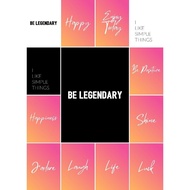 Be Legendary Poster  Inspirational Text Art Print for Home Decor Interior Design Wall Decor Collection