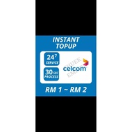 Celcom Topup RM 1 - RM 2