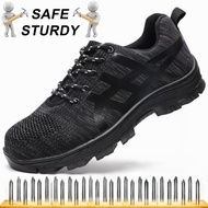 SAFE STURDY Safety Shoes Safety Boots Safety Shoes For Men Sport Jogger Hot Indestructible Safety Shoes Mens Steel Toe Covers Working Shoes Breathable Summer Tooling Boots Protect Footwear