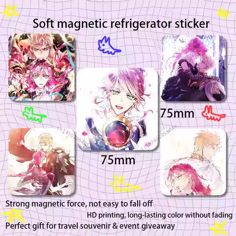 Villains Are Comics D-Destined to Die Black Square Plastic Fridge Magnet for Magnetic No Trace Left