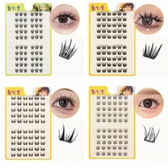 10 Rows Glue Free Cluster Lashes C Curl Crisscross False Eyelashes Adhesive Individual Lashes No Glu