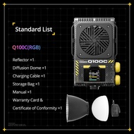 Sidande Q100C ไฟถ่ายภาพแบบพกพาสี RGB 100W แบบเต็มรูปแบบควบคุมด้วยมือเดียวไฟลบเงาสำหรับกลางแจ้ง