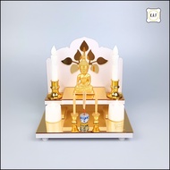 Minimalist Buddha Shelf With Gold Mirror Modern And Mute This Style Doesn't Disappoint G1-AC-INTER