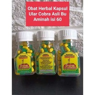 Kapsul Ular Cobra Ibu Aminah isi 60 kapsul Jamin Asli Mengobati Alergi kulit. - Membersihkan darah k