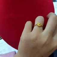 Cincin emas LM Asli 24K. Kadar 999,9%.