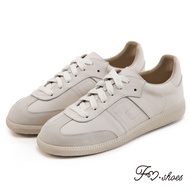 FM SHOES Genuine Leather Minimalist Stitching Texture German Training SHOES Beige