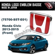 Honda Civic 2013-2015 FRONT Car Logo Emblem 75700-S5T-E01 (123mm x 99mm)