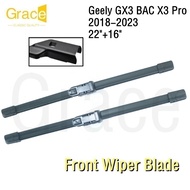 Geely GX3 BAC X3 Pro Wiper Blade 22"+16" Car Windshield Windscreen Rubber 2018 - 2023