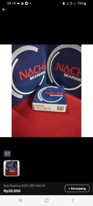 Ball bearing 6001 2RS -6001 2NSE9CM NACHI