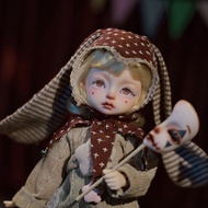 Bjd6 Points SD Doll Official Genuine Joker Joker Resin Puppet Rabbit Ear Hat Cute Joker Suit Origina