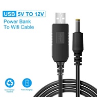 Powerbank to Modem Wifi DC Cable | 5V to 12V USB to DC Plug Cable Converter for Modem Router