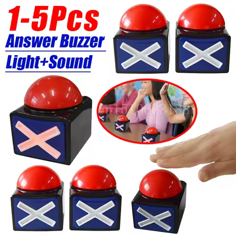 Red Game Answer Buzzer with Sound and Light Contest Answer Button Trivia Quiz Got Talent Buzzer for 